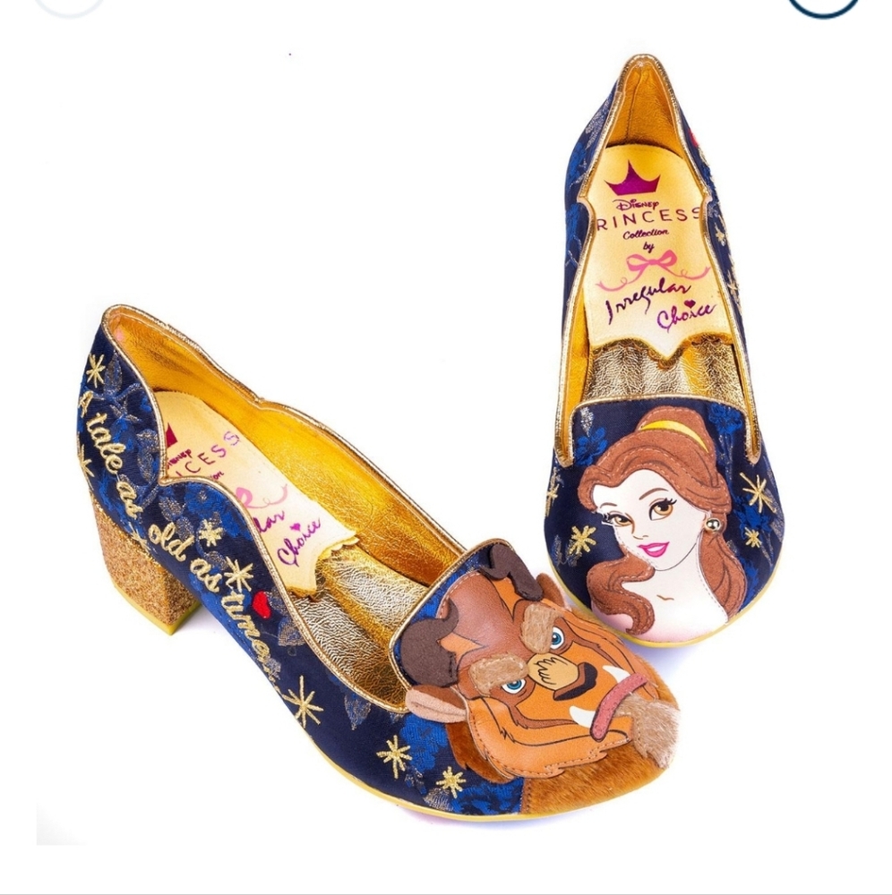 Irregular Choice X Disney Belle and Beast Low Heels *Rare*